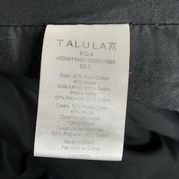 Aritzia Talula Charcoal Pima Cotton 1 Button Blazer Size Small Academia - Picture 8 of 8